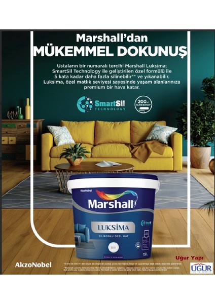 Luksima Silikonlu Özel Mat Iç Cephe Duvar Boyası fiyatları