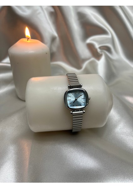 Kadın Kare Çelik Gümüş Gri Kol Saati modelleri