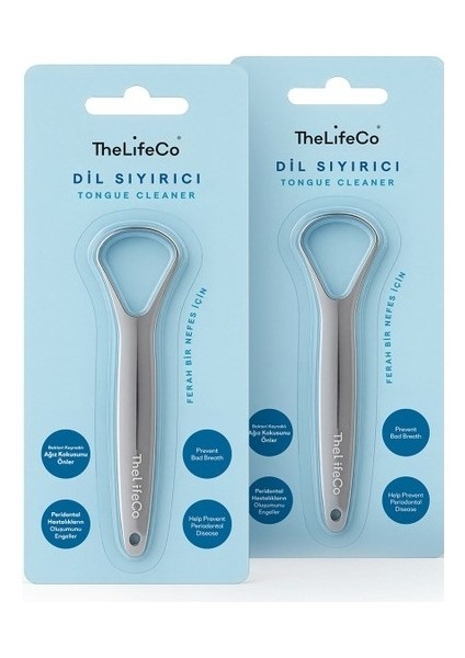 Paslanmaz Çelik Dil Temizleyici - Dil Sıyırıcı x 2 Adet