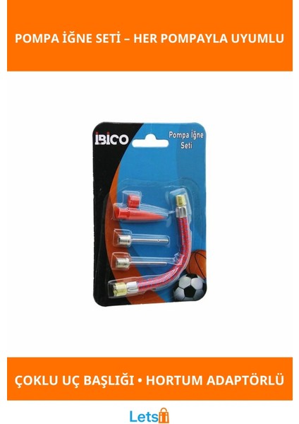 Çok Amaçlı Top ve Bisiklet Şişirme Pompa Iğne Seti