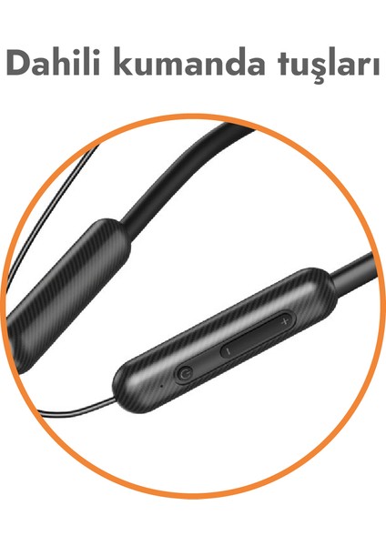 Vulture Boyundan Askılı Bluetooth Kulaklık — Mi 12X / Mi 11 / Mi 12 Pro (Gün Boyu Konfor 450 Saat) modelleri