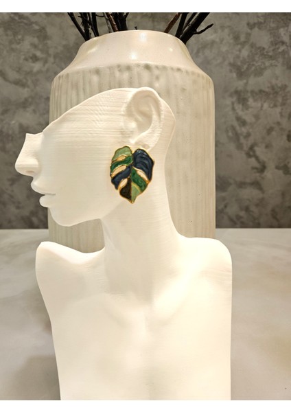 Şık Vintage Esintili Yaprak Küpeler