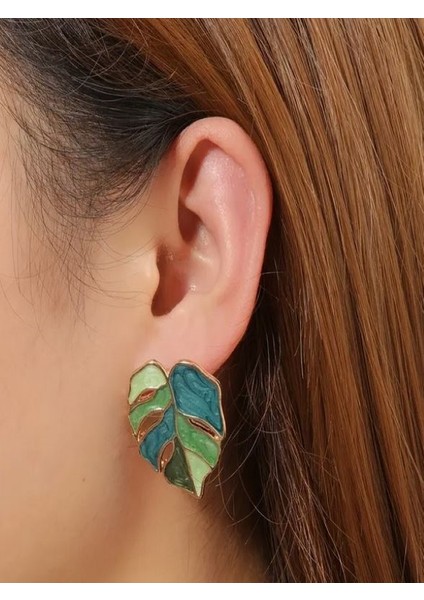 Şık Vintage Esintili Yaprak Küpeler modelleri