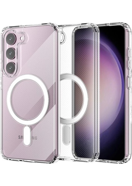 Buğz Samsung Galaxy S23 Kılıf Magneticsafe Şeffaf Silikon - Şeffaf fiyatları