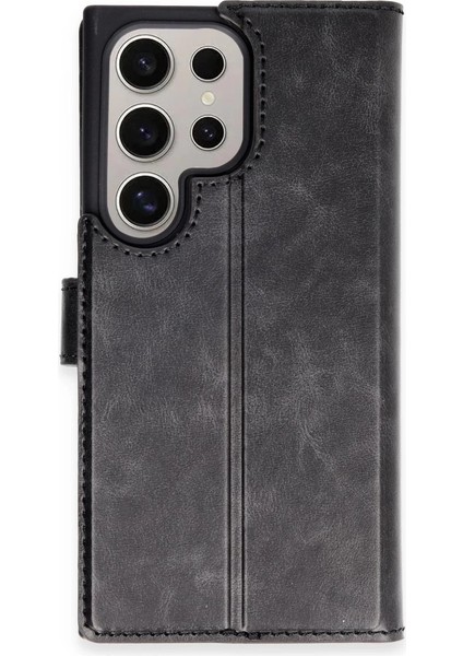 Buğz Samsung Galaxy S24 Ultra Kılıf Trend S Plus Kapaklı Kılıf - Siyah