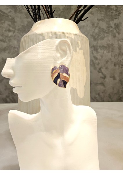 Şık Vintage Esintili Yaprak Küpeler