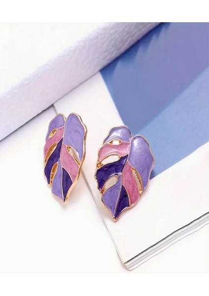 Şık Vintage Esintili Yaprak Küpeler