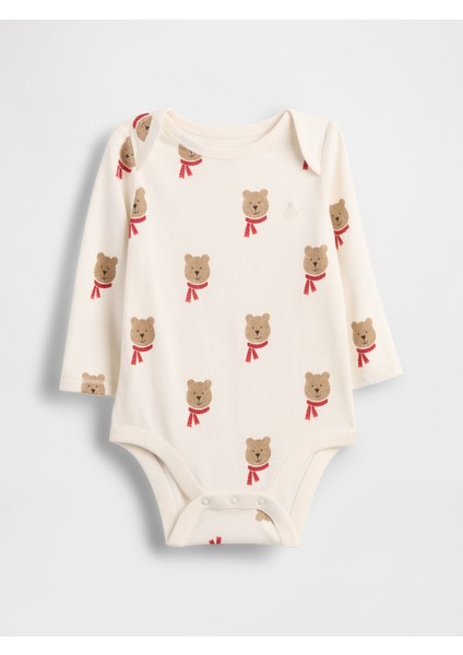 Bebek Kırık Beyaz First Favorites Organik Pamuk Bodysuit