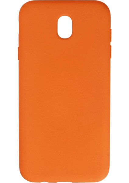 Buğz Samsung Galaxy J7 Pro / J730 Kılıf Nano Içi Kadife Silikon - Turuncu