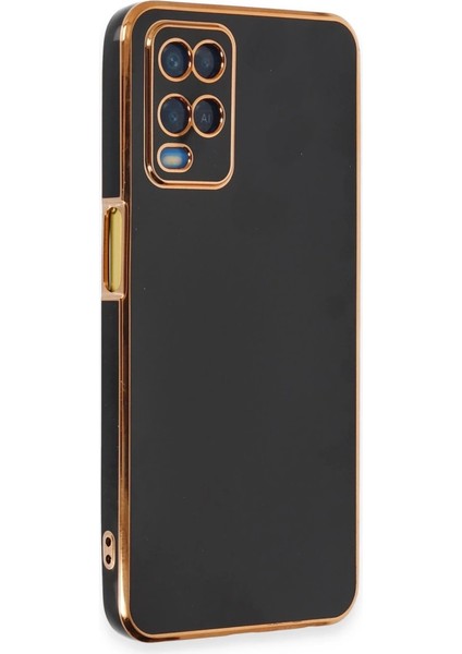 Buğz Oppo A54 4g Kılıf Volet Silikon - Siyah