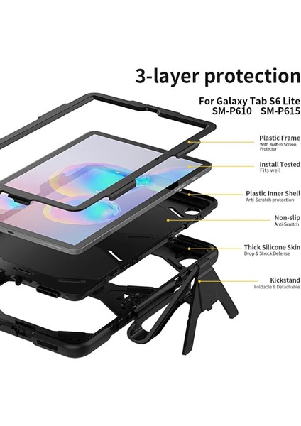 Samsung Galaxy Tab A7 10.4 Kılıf Griffin Tablet Kapak - SIYAH-(5796) indirimleri