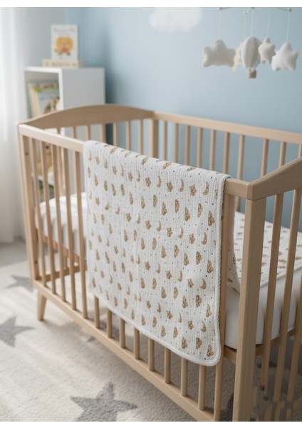 Bebek Pamuk Battaniye Tek Kat Baskılı 80X80 Boy