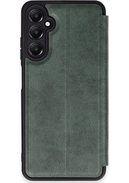 Buğz Newface Samsung Galaxy A35 5g Kılıf Flip Cover - Koyu Yeşil