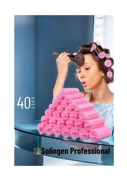 Turk Süngerli Gece Bigudisi 3 cm 40 Adet Solingen Professional