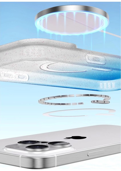 Buğz Apple Iphone 15 Pro Pummel Shiny Magsafe Kapak - Pembe modelleri