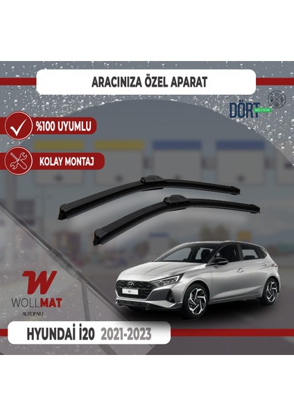 Hyundai I20 Silecek 2021 2023 Arası Silecek Takımı Araca Özel