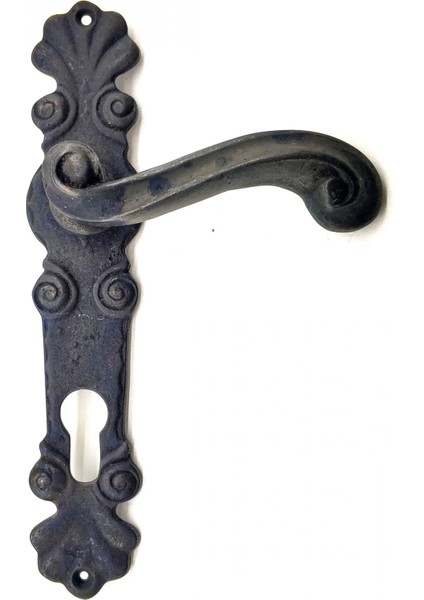 Buğz Antika Tarz Dekoratif Pirinç Okyanus Yale Kapı Kolu - 230X46 Mm, Oksit