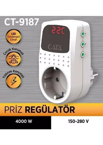 CT-9187 Dijital Akım Korumalı Priz modelleri
