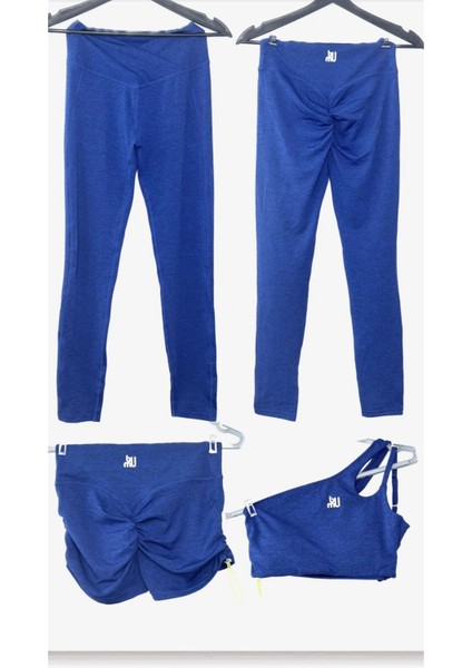 Yoga Fitness Pilates Spor Tayt Takımı 3 Lü