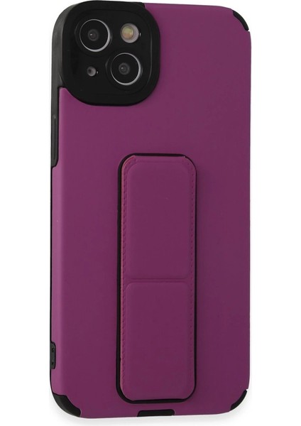 Buğz Newface Iphone 14 Plus Kılıf Mega Standlı Silikon - Mor