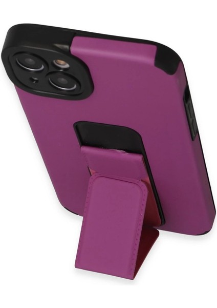 Buğz Newface Iphone 14 Plus Kılıf Mega Standlı Silikon - Mor indirimleri