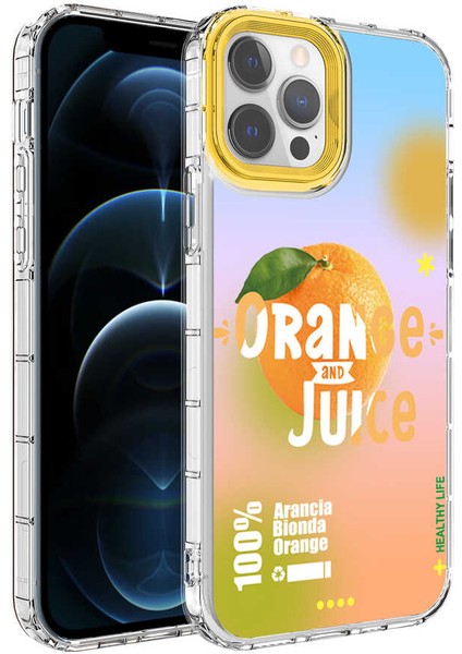 iPhone 12 Pro Max Uyumlu Kamera Korumalı Renkli Desenli Sert Silikon Senk Korn KAPAK-NO10 indirimleri