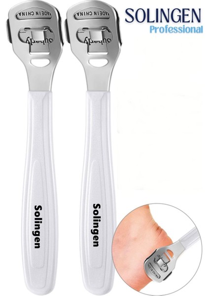 Solingen Ocean 2'li Raspa Aleti - Jiletli Ayak Topuk Törpüsü Nasır Temizleyici Jiletli Topuk Törpüsü