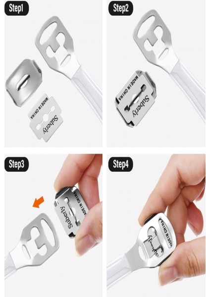 Solingen Ocean 2'li Raspa Aleti - Jiletli Ayak Topuk Törpüsü Nasır Temizleyici Jiletli Topuk Törpüsü indirimleri