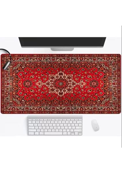 65X25 cm Kırmızı Halı Görseli Kaydırmaz Taban Speed Yüzey Oyuncu Mouse Pad Gaming