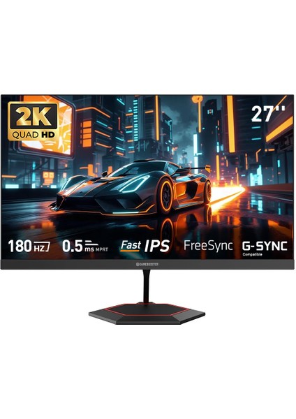 GB-27F180QF 27" 180Hz Fast IPS 0.5ms Mprt 2k Qhd 2xhdmı+2xdp Rgb Flat Gaming Monitör