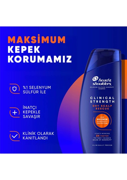 Head & Shoulders Clinical Strength Dry Scalp Rescue Kuru Saç Derisine Özel Şampuan 400 ml indirimleri