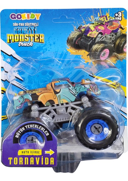 Monster Truck Sök Tak Grafitti Sürtmeli Master Araba Yeşil indirimleri