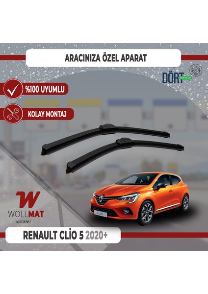 Renault Clio 5 Uyumlu Silecek 2020 2024 Silecek Takımı Araca Özel