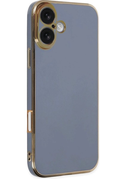 Buğz Newface Iphone 16 Kılıf Volet Silikon - Mavi