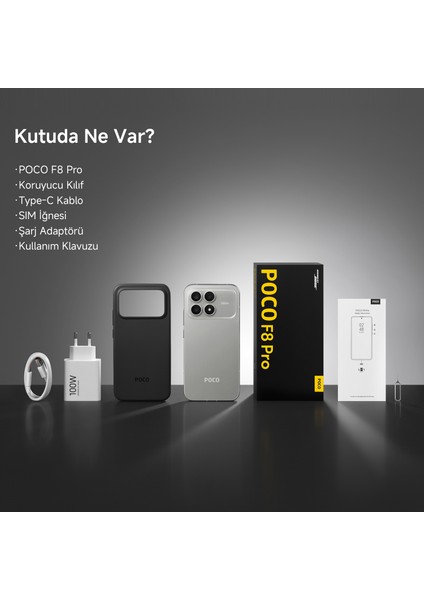 F8 Pro 512 GB 12 GB Ram (Poco Türkiye Garantili) Siyah modelleri