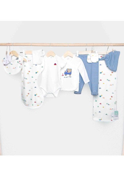 10 Parça Erkek Bebek Hastane Çıkışı Hediye Seti