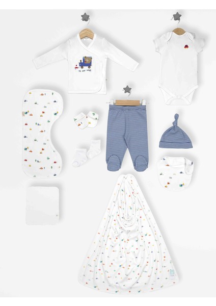 10 Parça Erkek Bebek Hastane Çıkışı Hediye Seti modelleri