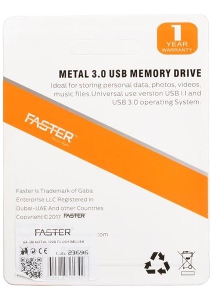 Faster 64 GB Metal USB Flash Bellek fiyatları
