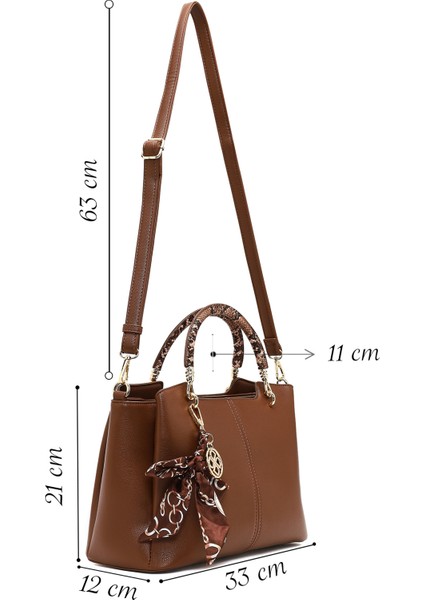 Kadın Kahverengi Uzun Askılı Aksesuarlı Kol Çantası 25ABD281518 fiyatları