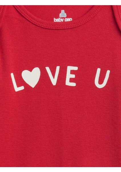 Bebek Kırmızı Grafik Desenli Bodysuit fiyatları