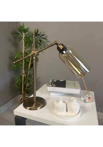 Windy Cam Bal Rengi Masa Lambası Dekoratif Masaüstü Aydınlatma Hol Abajur Yatak Odası Başucu Lamba