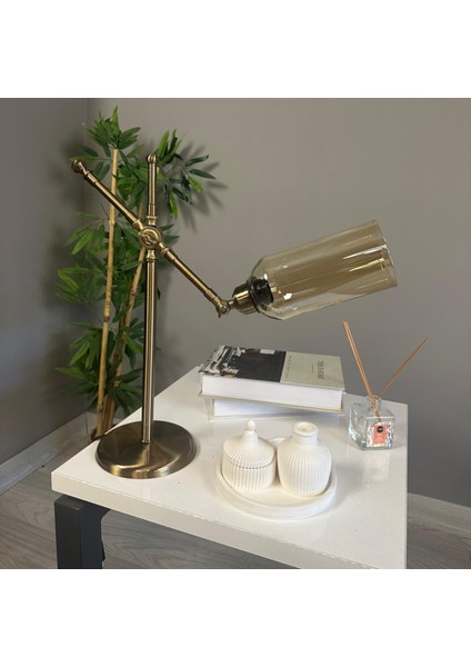 Windy Cam Bal Rengi Masa Lambası Dekoratif Masaüstü Aydınlatma Hol Abajur Yatak Odası Başucu Lamba fırsatları