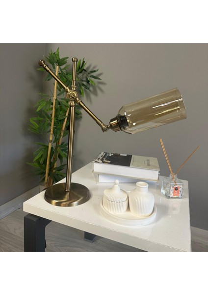 Windy Cam Bal Rengi Masa Lambası Dekoratif Masaüstü Aydınlatma Hol Abajur Yatak Odası Başucu Lamba indirimleri