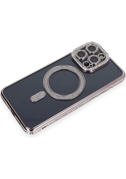 Buğz Newface Iphone 14 Pro Kılıf Joke Simli Magneticsafe Kılıf - Gri modelleri