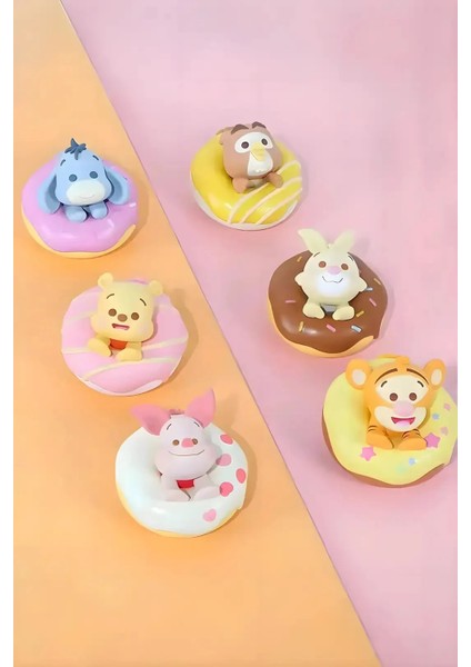 Disney Winnie The Pooh Lisanslı Donut Serisi Sürpriz Figürlü Kutu - Blind Box