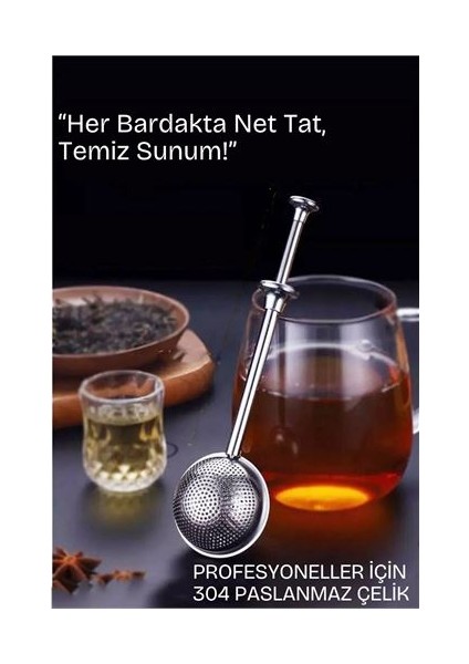 Hsnet Bitki Çayı Süzgeci –çay Demleme Aparatı Profesyonel 304 Paslanmaz Çelik
