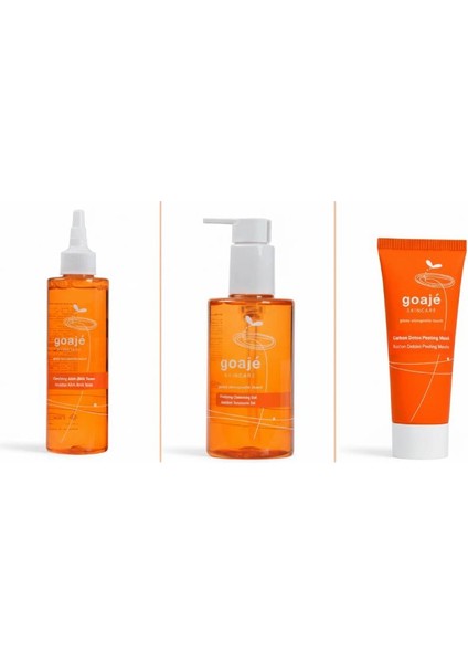 Carbon Detox Peel Mask + Purifying Cleansing Gel + Clarifying Aha - Bha Toner