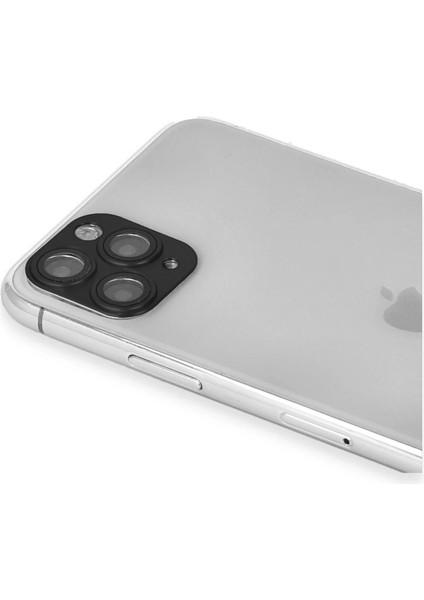 iPhone 11 Pro Max Pers Alüminyum Kamera Lens - SIYAH-(5796) modelleri
