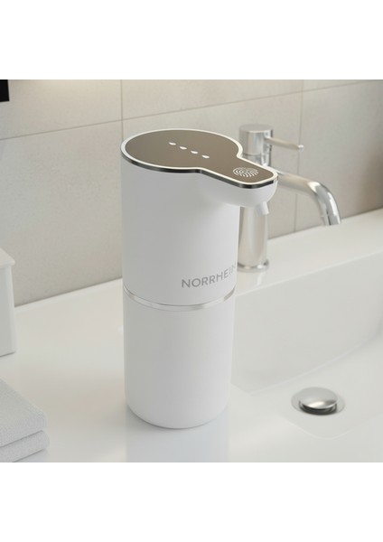 Linaren Ir Sensörlü - Şarjlı - 4 Farklı Seviyeli - Geniş Hazne & Ipx6 Dayanıklılık Sertifikalı Köpük Sıvı Sabunluk - Beyaz