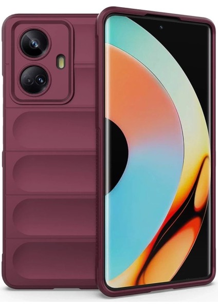 Buğz Realme 10 Pro 5g Kılıf Optimum Silikon - Bordo